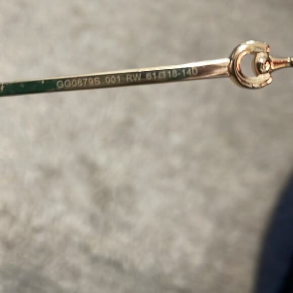 Gucci Horsebit Gold Square Oversized Sunglasses New - Picture 6 of 8